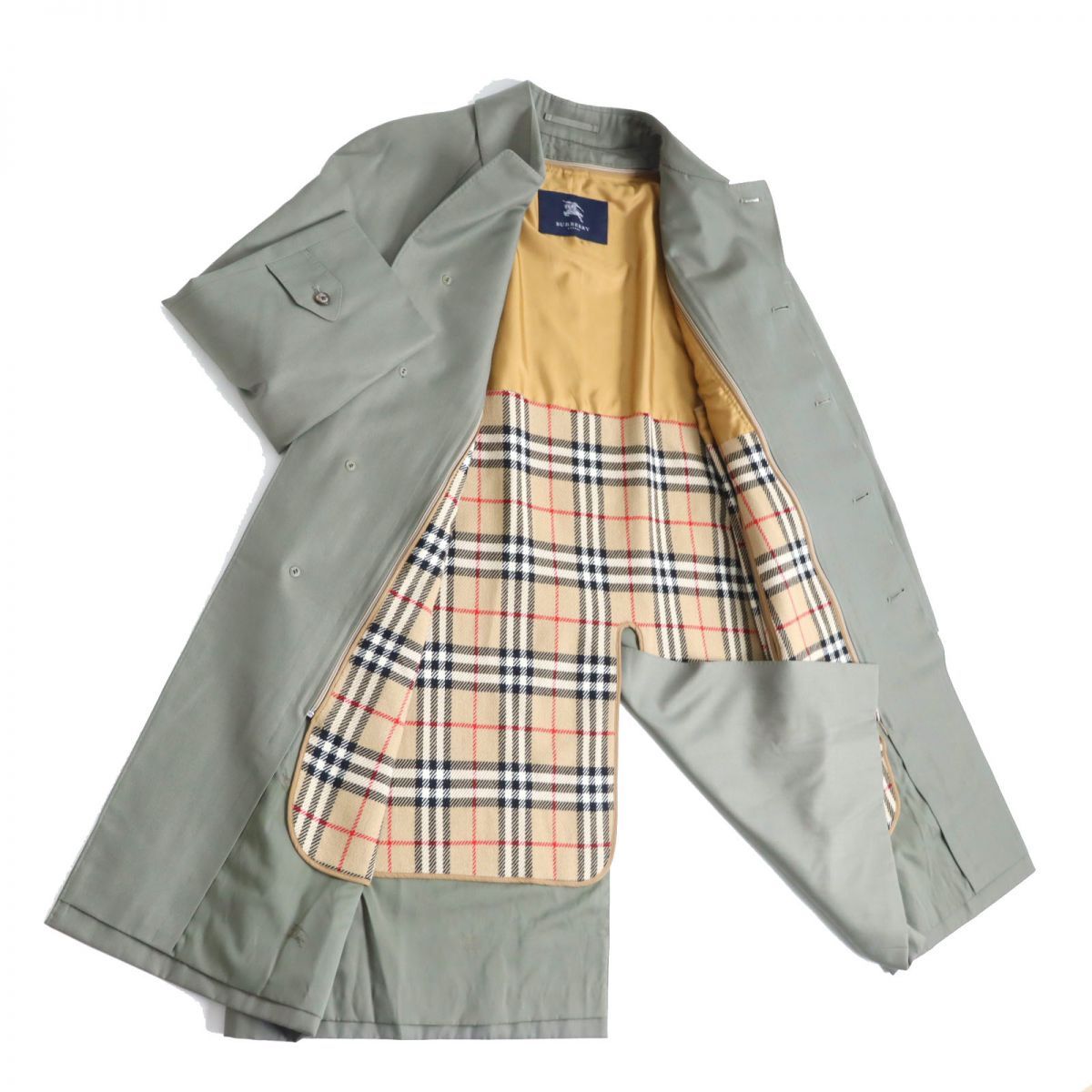 美品！【Burberry】カシミヤ混 ウール ステンカラーコート（極美品  