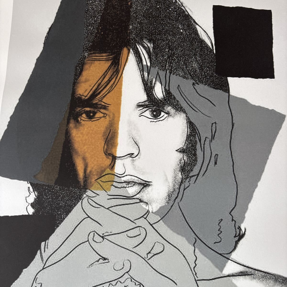 最安値で販売します。 アンディ ウォーホル Mick Jagger サイン入りリトグラフ 100部 真作証明書付 シリアルナンバー模写 複製版画