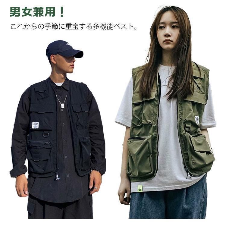 ジレミリタリー迷彩lehベストフィッシングベスト登山ポケット