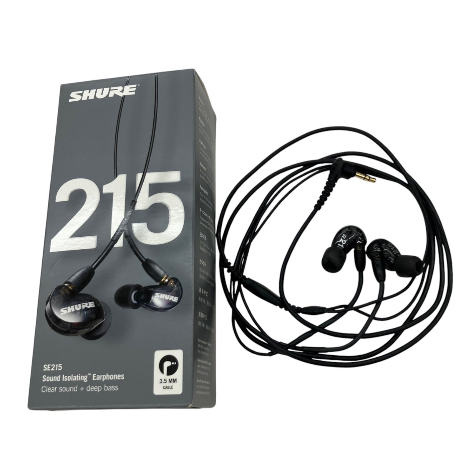 SHURE SE215 イヤホン ケースセット ブラック Shure、高遮音性