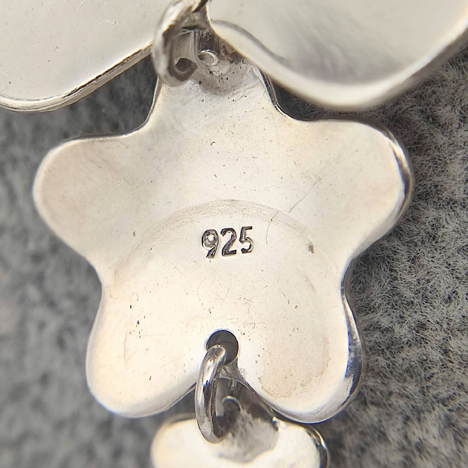 シルバー 925花モチーフ ペンダント トップ Silver925 フラワーモチーフペンダントトップ(CZ付)7.5×7.5×1.5mm