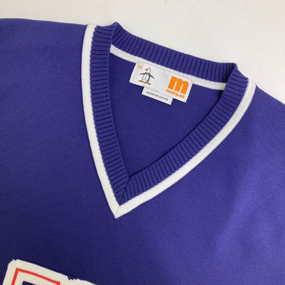 サイズ：LL MUNSING WEAR マンシングウェア 2023年モデル ニットベスト  パープル系 [240101457994] ゴルフウェア レディース ストスト サイズ：LL MUNSING WEAR マンシングウェア 2023年モデル ニット