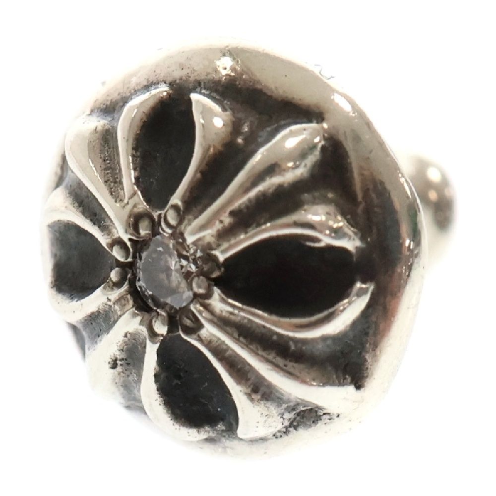 CHROME HEARTS クロムハーツ STUD CRSBLL DIA クロスボールスタッドピアス アフター1ダイヤ シルバー