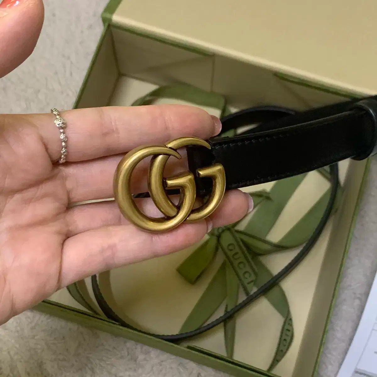GUCCI グッチ GG マモン ブラック ベルト フルセット