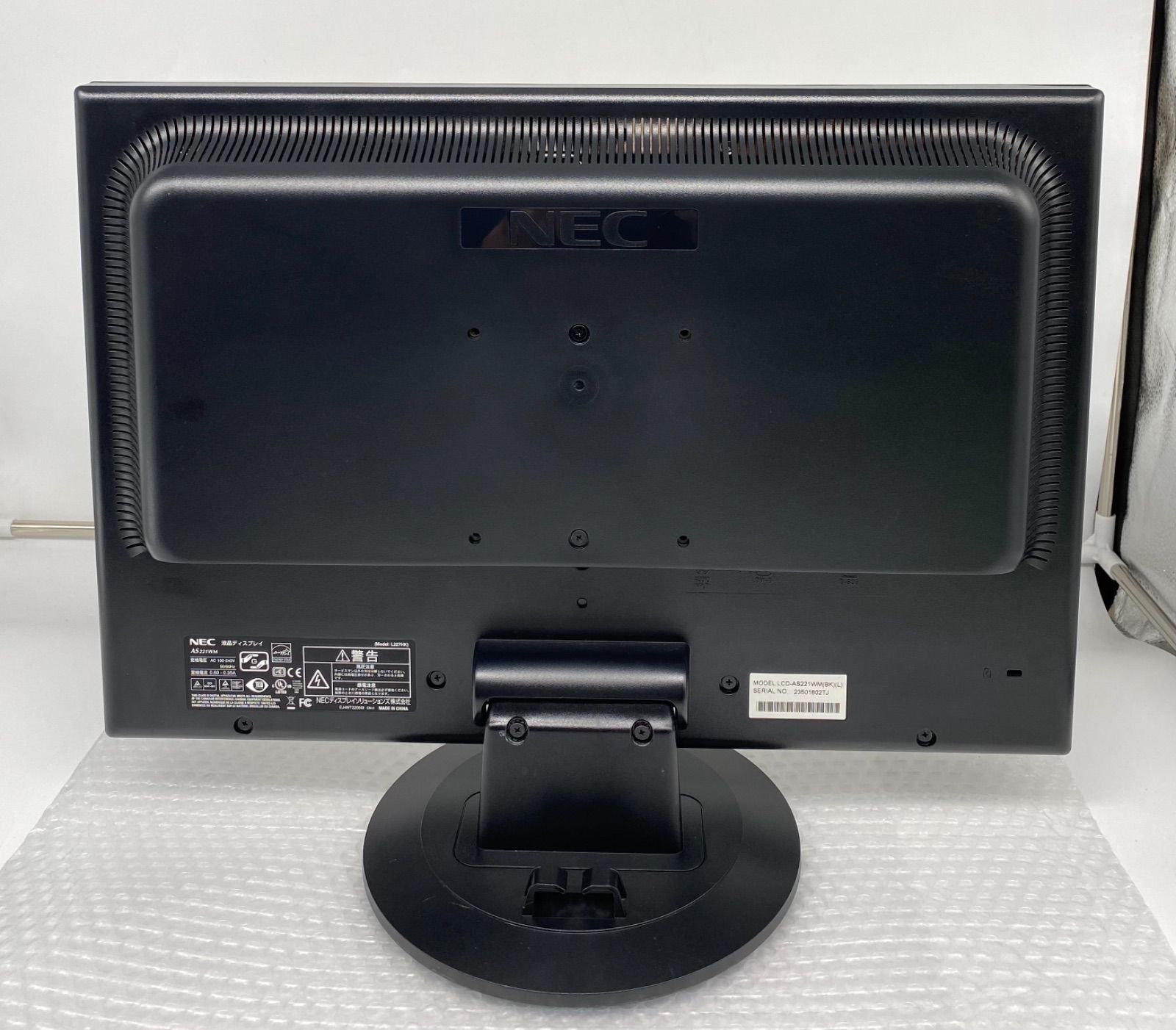 NEC 22インチモニター NEC LCD-AS221WM(BK) 1108-1 - メルカリ