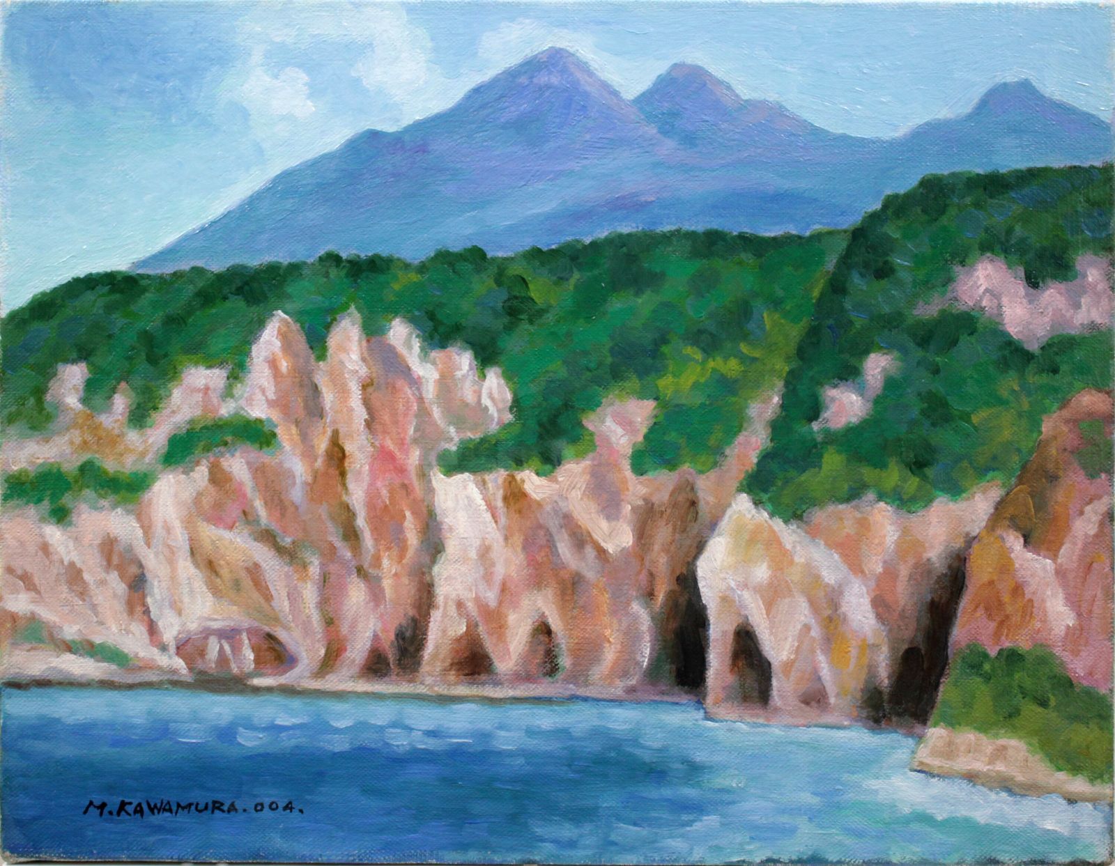 川村正男『知床賛歌』油彩画【真作保証】 絵画 E5_B7_9D_E6_9D_91_E6_AD_A3_E7_