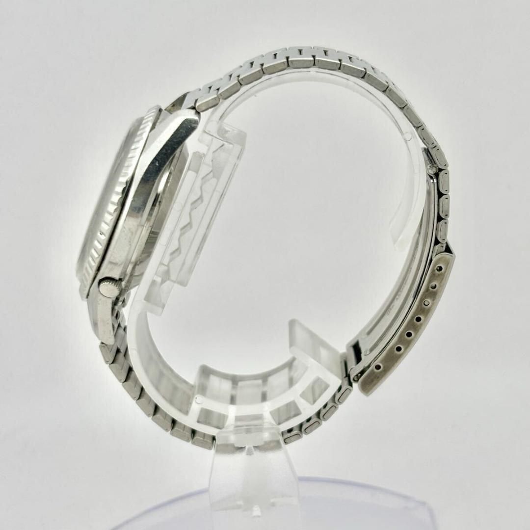 稼働 SEIKO5 セイコー５ 自動巻き メンズ 腕時計 デイデイト ブルー シルバー