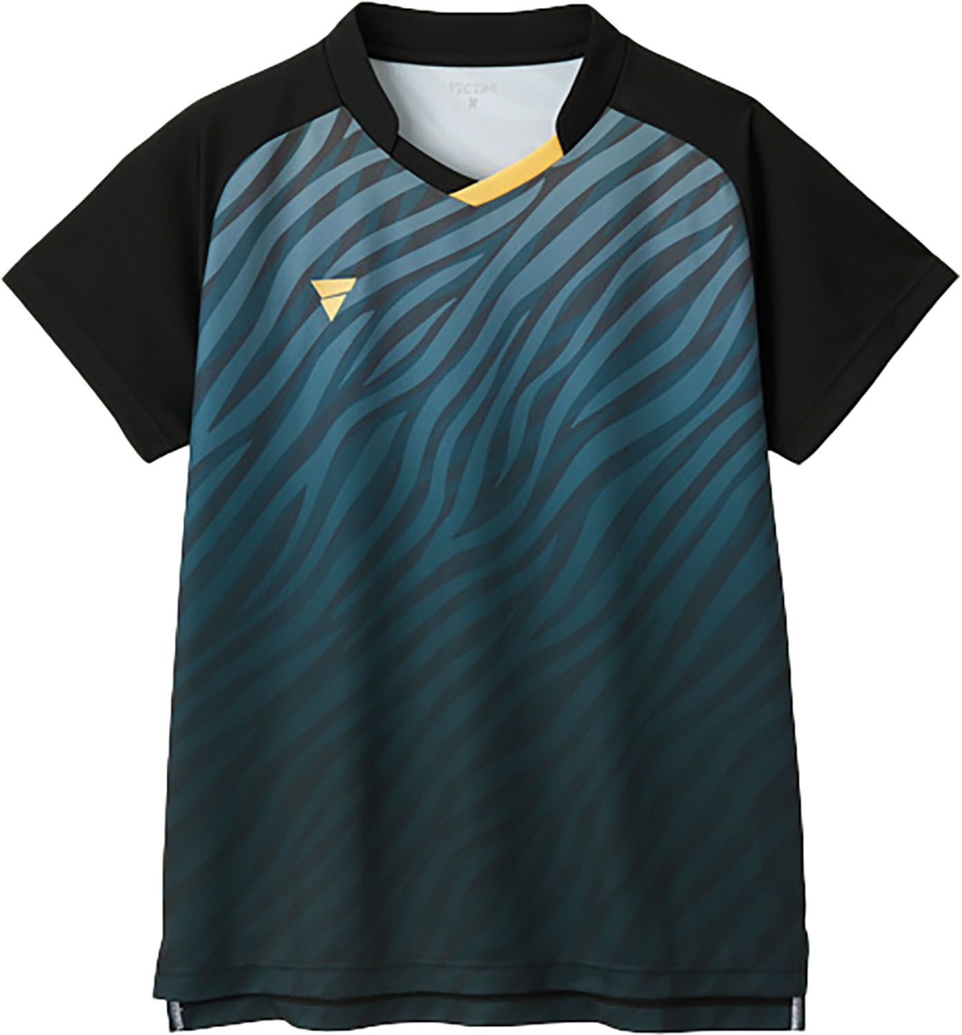 ヴィクタス VICTAS 卓球 V-GS501 ユニフォーム 試合用 半袖シャツ レプリカ 吸汗 速乾 JTTA公認 メンズ レディース 2025年全日本卓球選手権 トップス ウエア  512501 1000 ブラック M