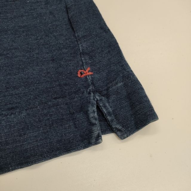 45R☆インディゴ（ネイビー）☆キャミソール☆size3 45R（フォーティファイブアール）の「カパかぎ針フレア