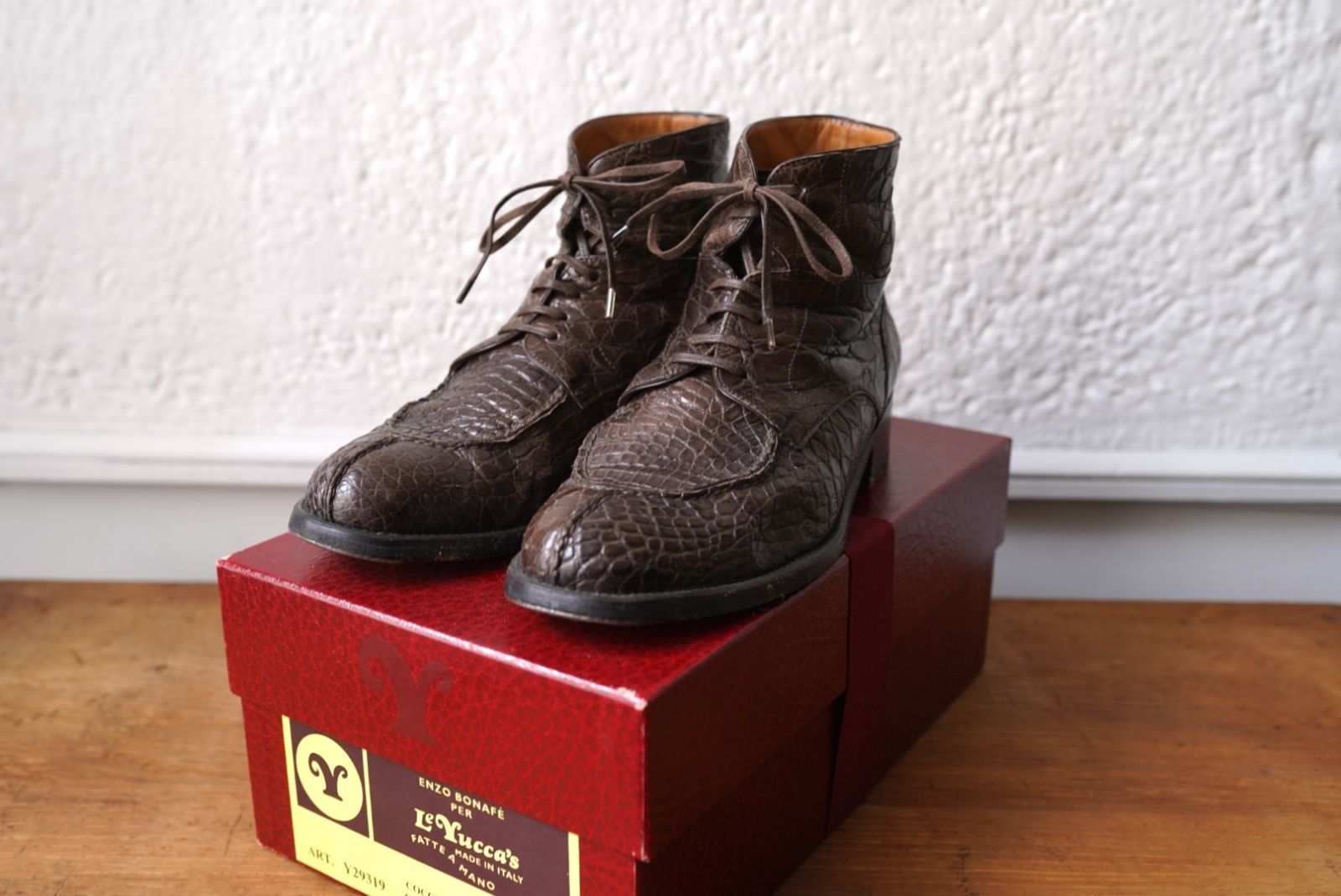 Karena/U クロコダイルレザーUチップシューズ 40 ブラウン / Le