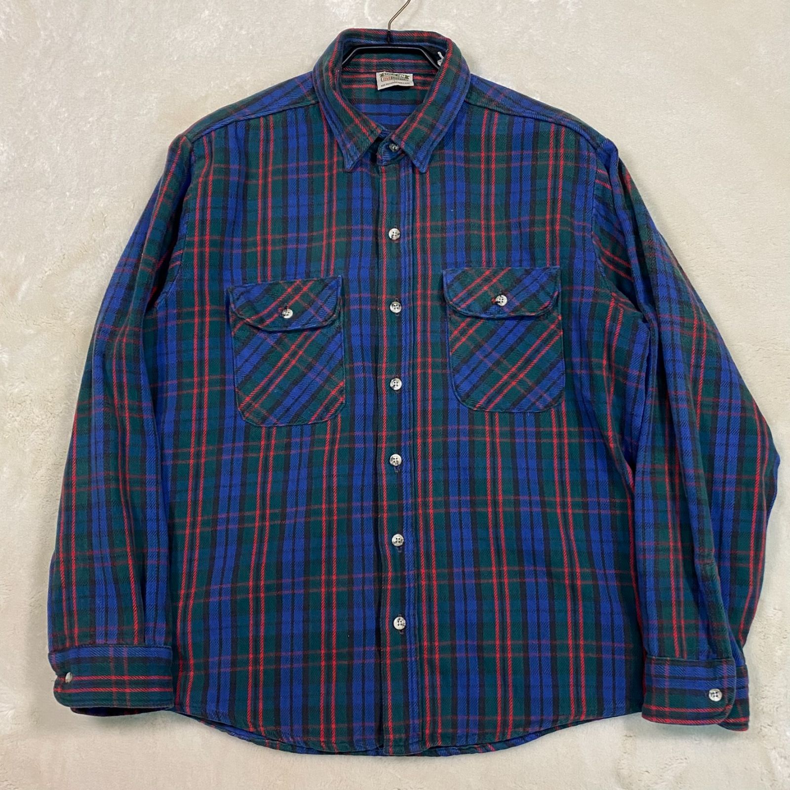 90年代古着 ファイブブラザー FIVE BROTHER チェックネルシャツ L