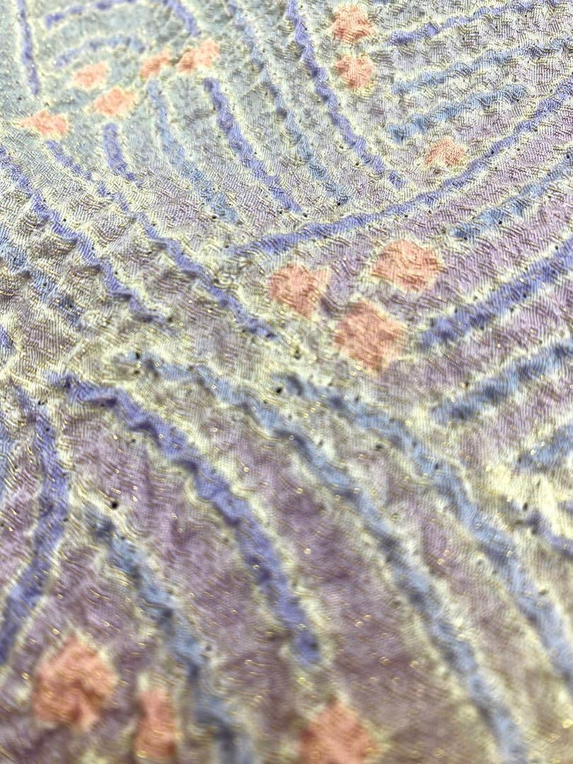 振袖 仮絵羽 舞台衣装 滝泰 金通し 相良刺繍 正絹 未仕立て品 八掛付き 