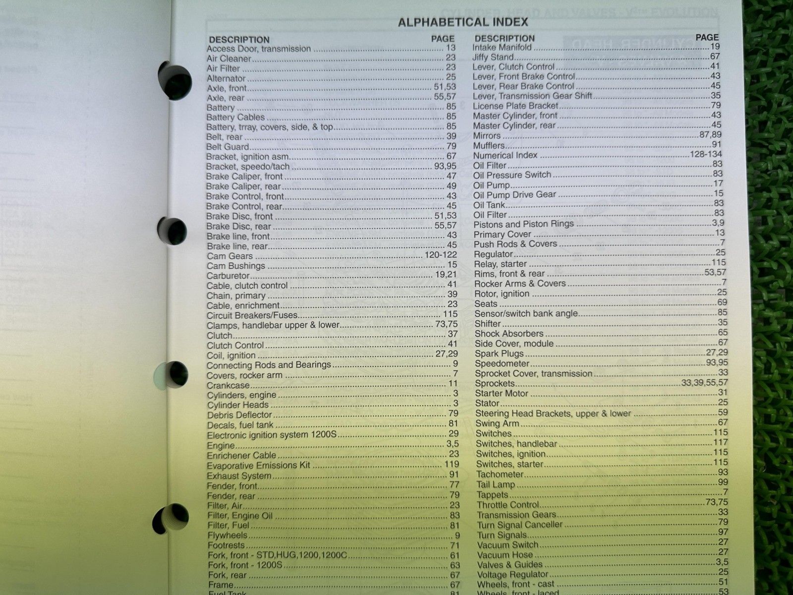 XLH パーツリスト 英語版 ハーレー 正規 バイク 整備書 スポーツスター 1998年XLHモデル パーツカタログ 車検 パーツカタログ Wj