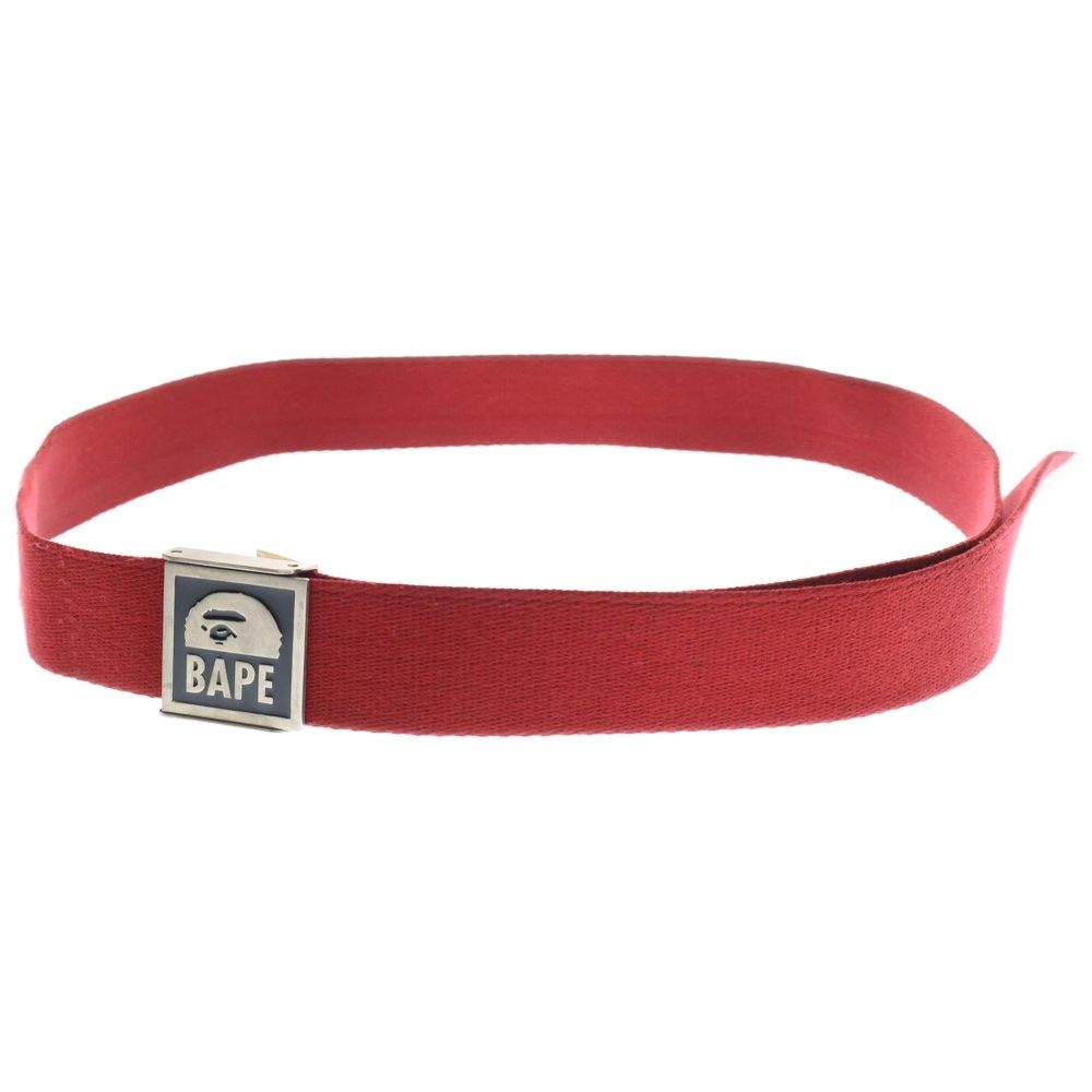 正規品A BATHING APE レッド レザーベルト A BATHING APE レッド ベルト A APE BATHING Ape Bathing Authentic