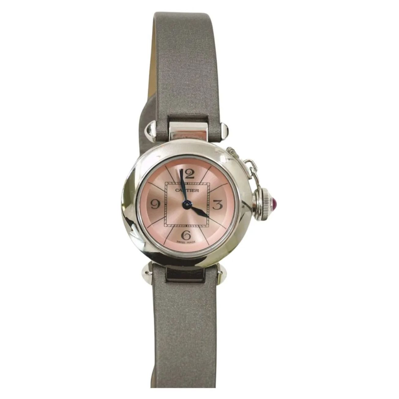 Cartier カルティエ W3140026 ミスパシャ レディース SS/革 ピンク 