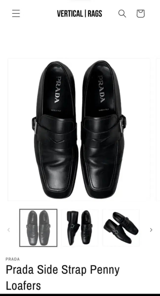 PRADA プラダ ヴィンテージ ストラップ ローファー