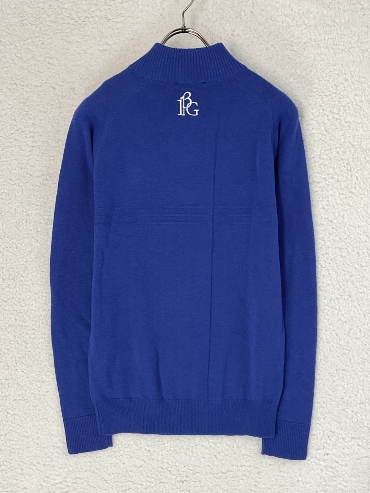 未使用 1PIU1UGUALE3 GOLF 3 ブルー ZIP KNIT プルオーバージップ