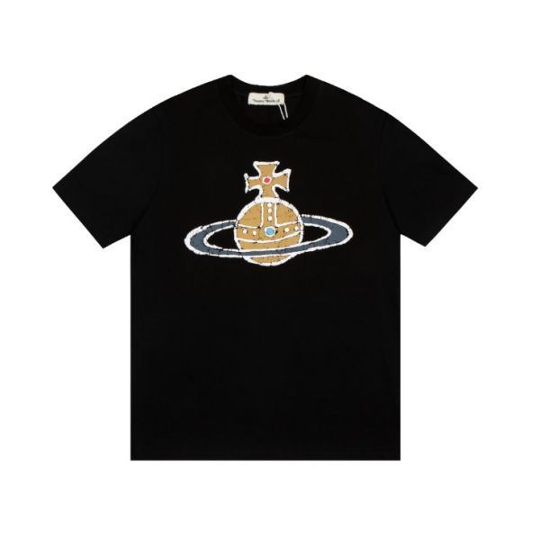 Vivienne Westwood ヴィヴィアンウエストウッド Tシャツ 半袖 新作 レディース メンズ ファッション 男女兼用(ブラック) -  メルカリ