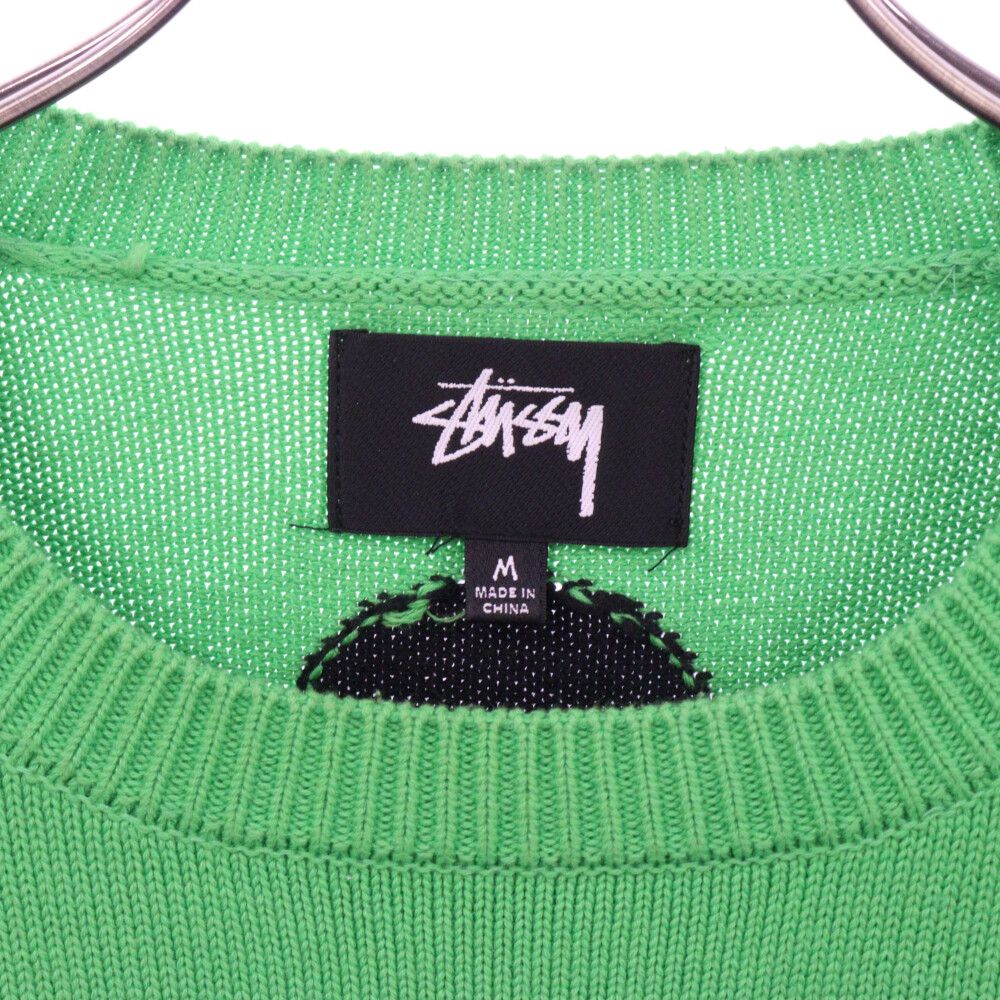 STUSSY (ステューシー) 22SS BENT CROWN SWEATER ベントクラウンニットセーター 117130 グリーン - メルカリ