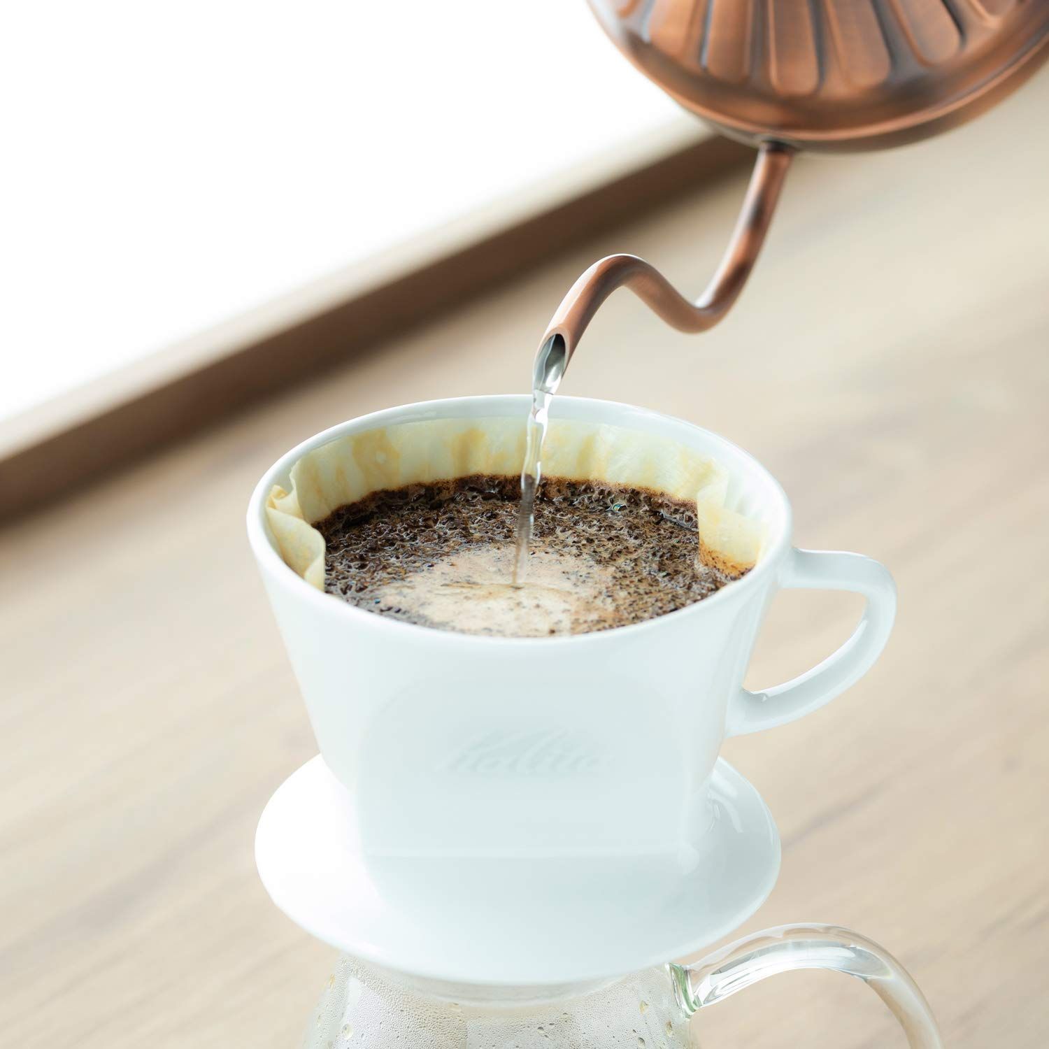 カリタのコーヒーポット 銅製 900ml 細口ノズル - その他