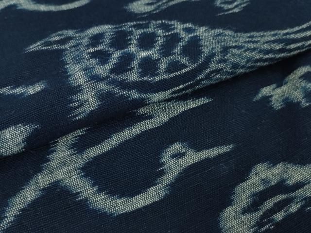 平和屋着物□極上 久留米絣 袷 綿 飛鶴寿 蓑亀 逸品 DZAA8139kh5