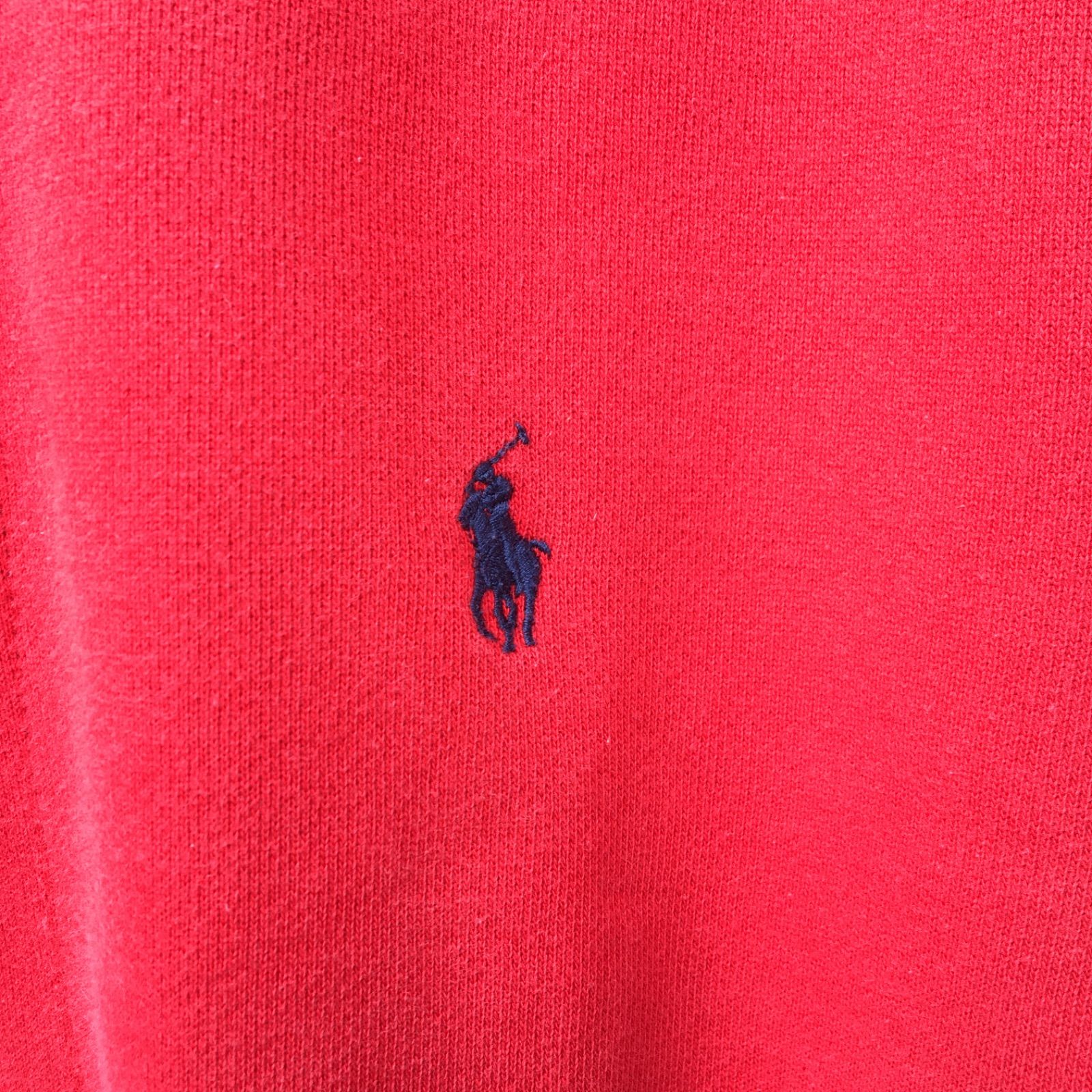 【Polo Ralph Lauren】ポロラルフローレン フルジップ スウェット パーカー  赤 無地◆Size:US-XL