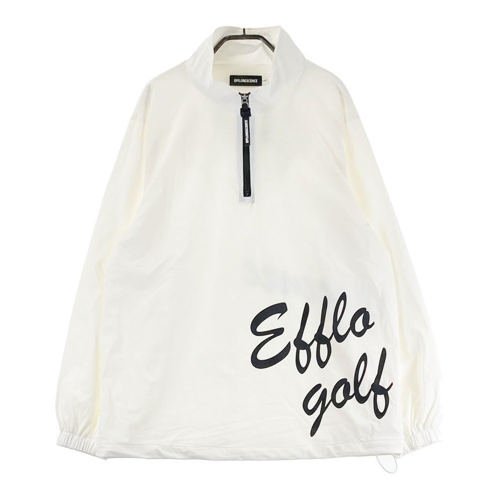 サイズ L EFFLORESCENCE エフロレッセンス 裏メッシュハーフジップ長袖ブルゾン ホワイト系 240101534224 ゴルフウェア メンズ ストスト