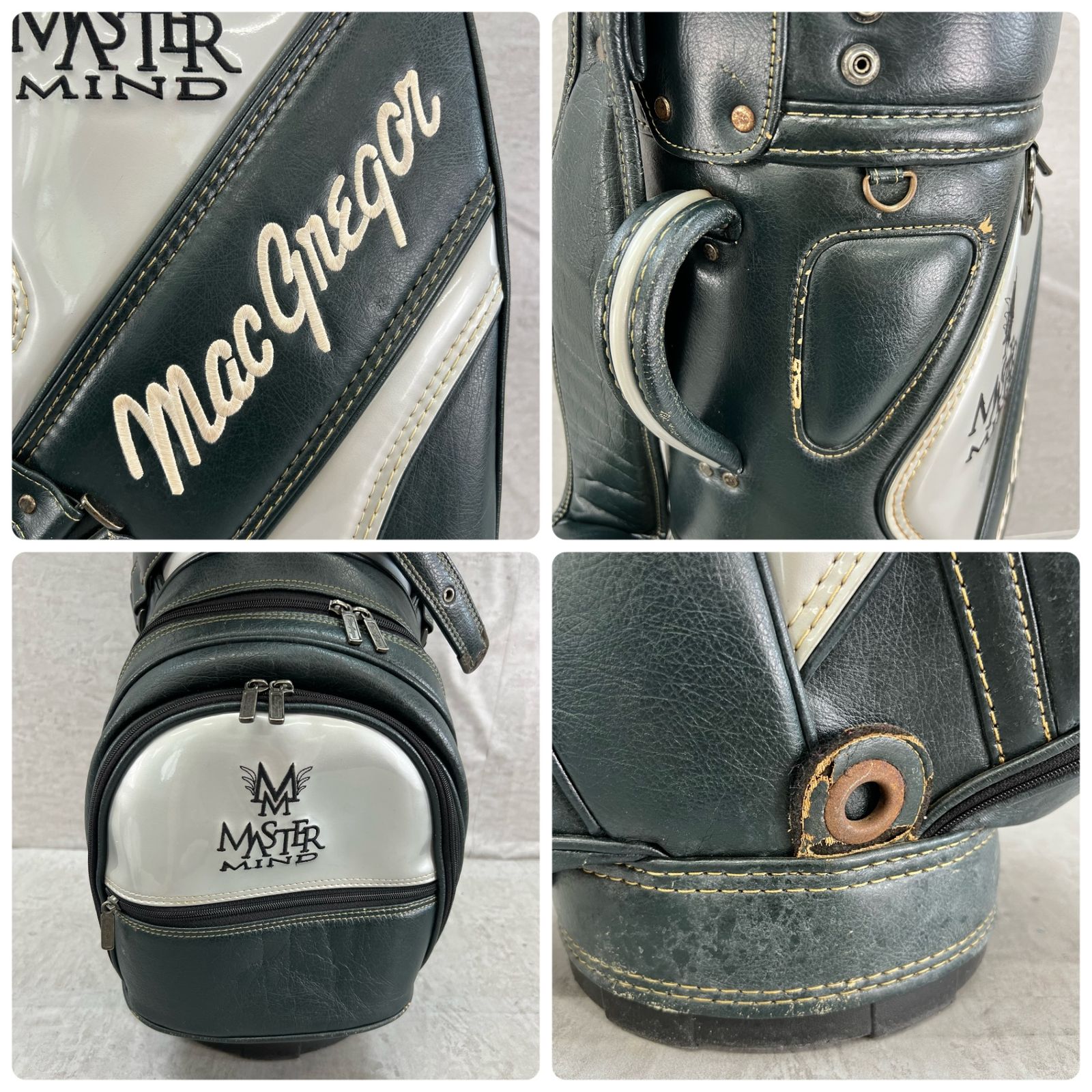 マグレガー　ゴルフ用　キャディバッグ　カート式　レザー　MacGregor MacGregor マグレガー ゴルフ キャディバッグ カート式 約8.5型