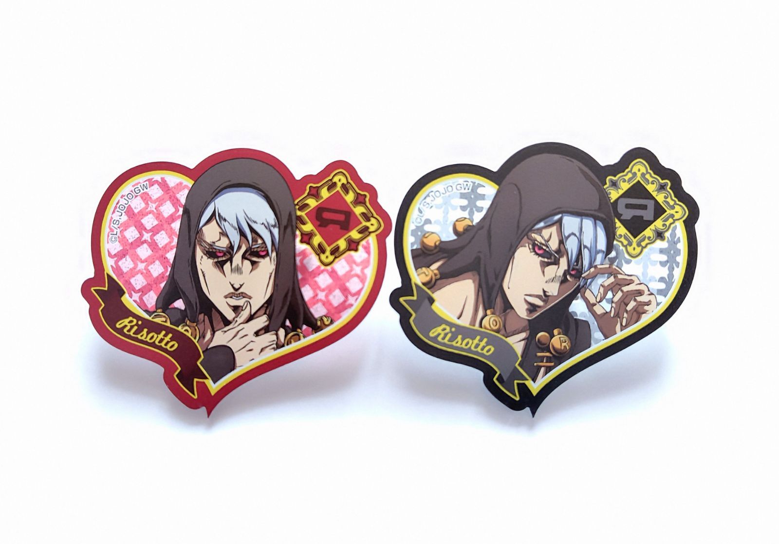ジョジョの奇妙な冒険 5部 リゾット ハート型ラメアクリルバッジ