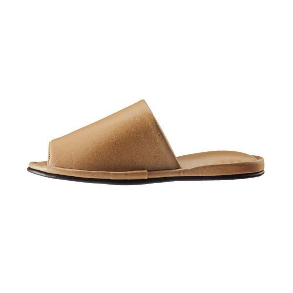 まとめ TANOSEE最 レザー調スリッパ 外縫い ブラック 1足 ×5セット