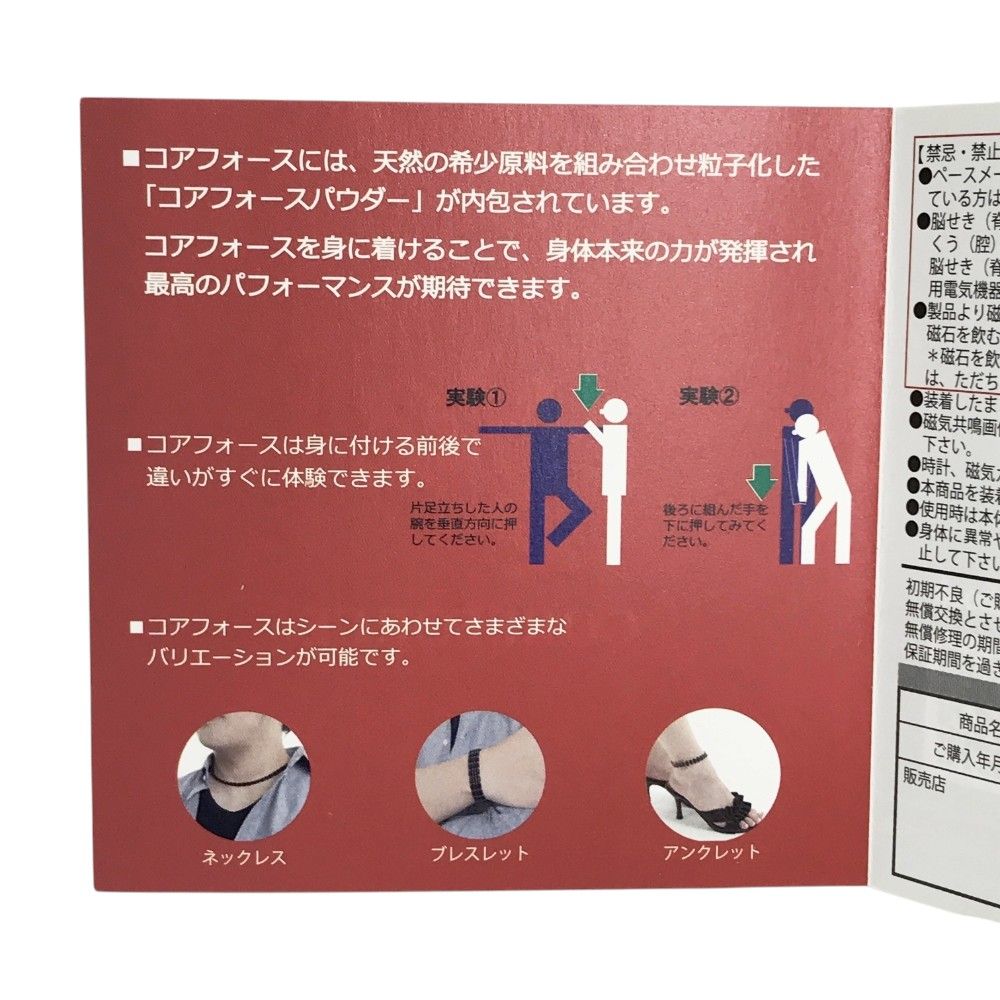 COREFORCE コアフォース K10 ループ 磁気 ブレスレッド ホワイト