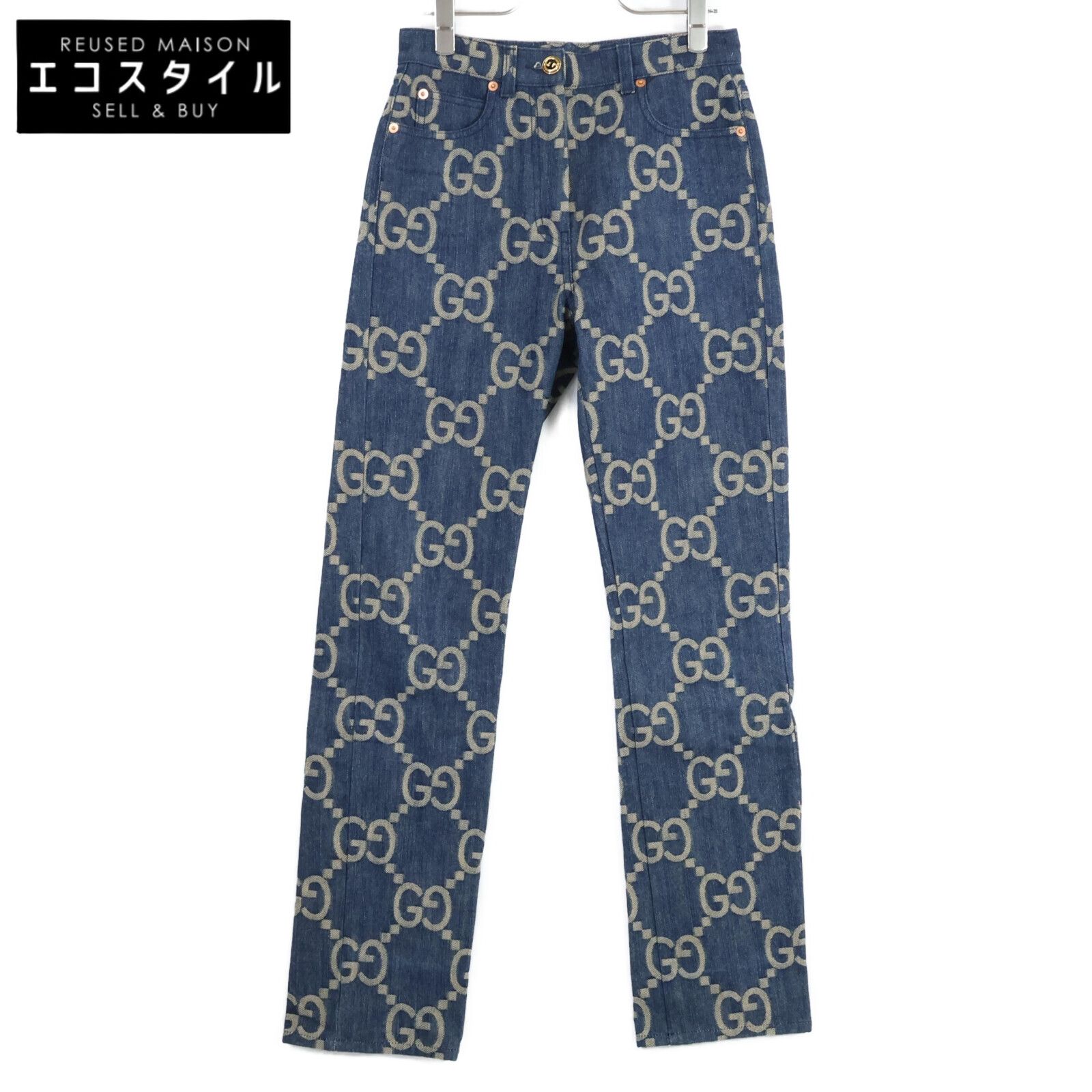 GUCCI グッチ | 正規 678811 XDBTX GGジャンボ ジップフライ デニムパンツ| 23