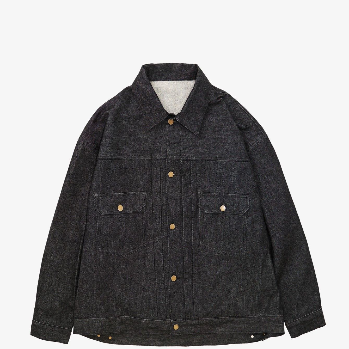 Sillage シアージ trucker jacket black denim one wash トラッカー ジャケット ブラック デニム  ワンウォッシュ ワイド 岡山デニム 新品 - メルカリ