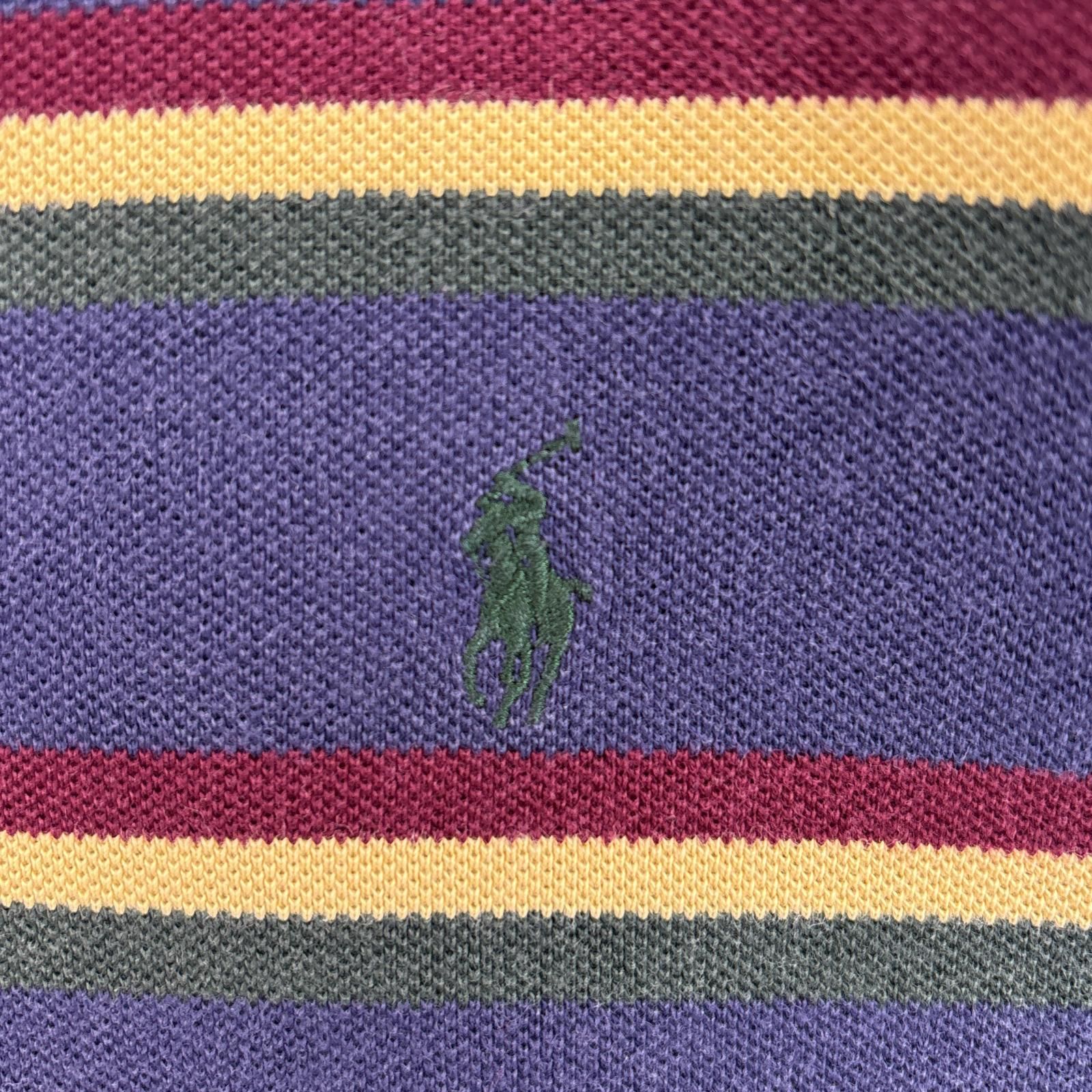 レアデザイン90s US古着○ポロバイラルフローレン ボーダーポロシャツ 2XL POLO RALPH LAUREN - 古着 90's/90年代 ポロバイラルフローレン