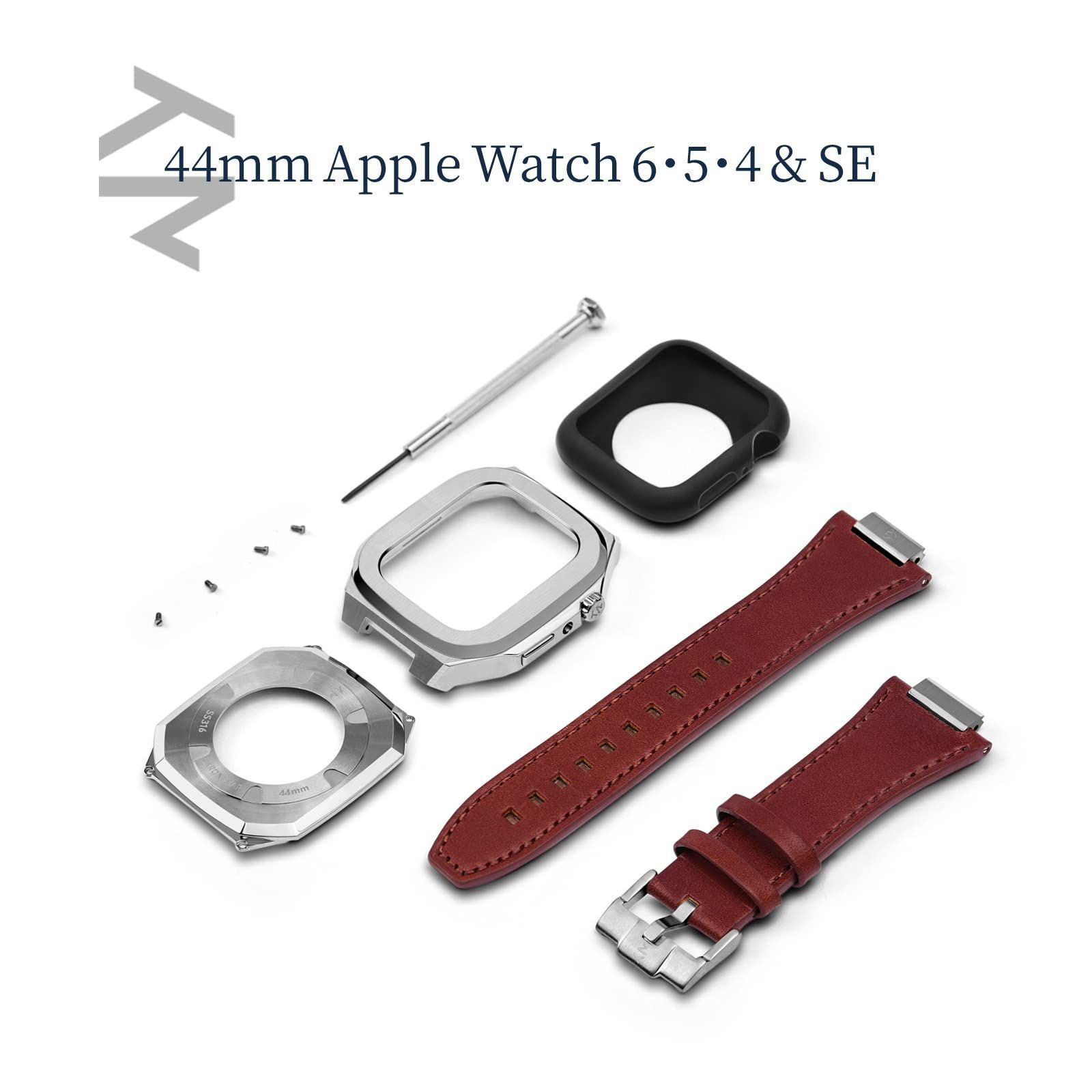 Watch Series654SE対応 Apple 44mm - イタリアンレザーバンド付 カバー