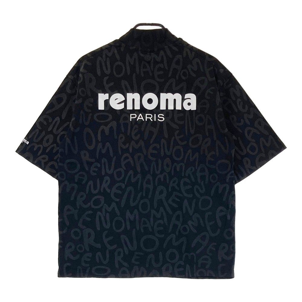サイズ：M RENOMA GOLF レノマゴルフ ハイネック 半袖Tシャツ 総柄
