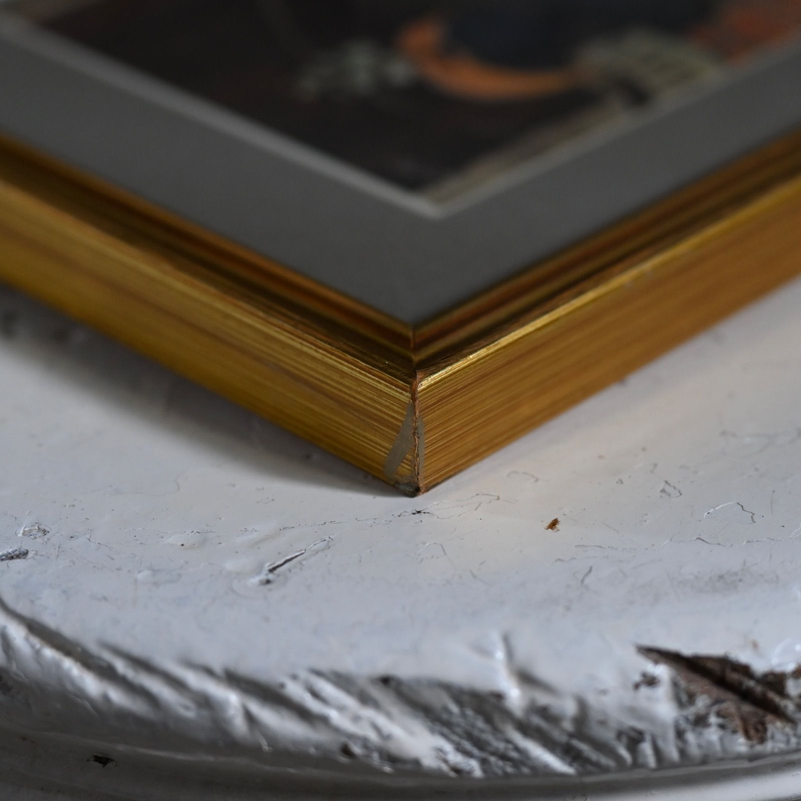 ヴィンテージフレーム「青いギター」ヴィンテージアート本の1枚と額縁