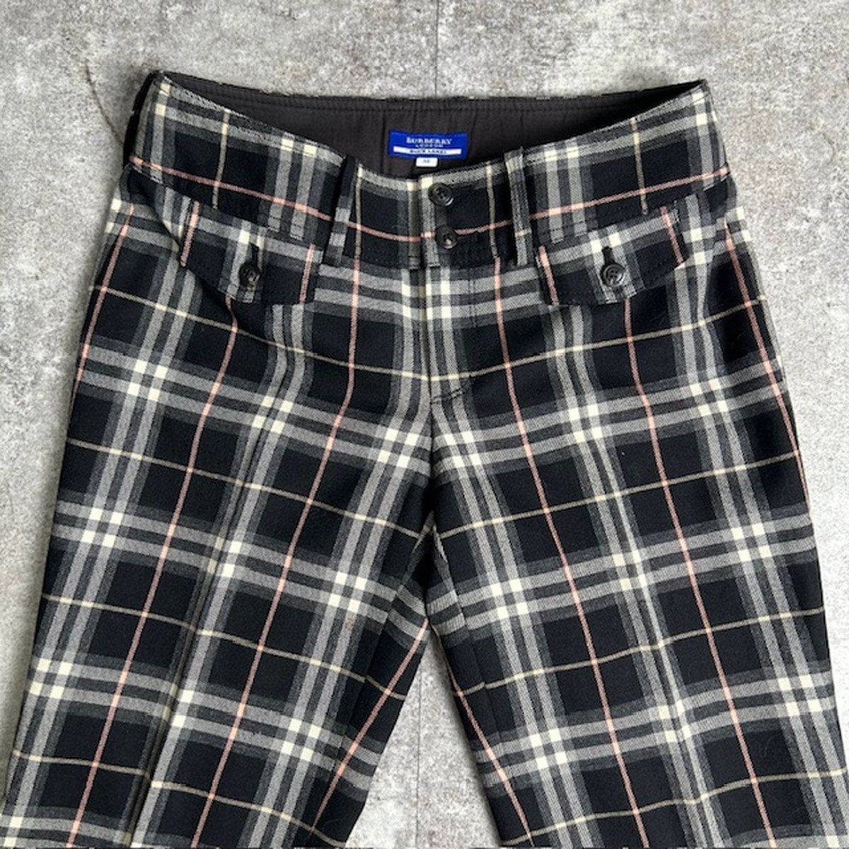 BURBERRY バーバリー BLUE LABEL ブルーレーベル チェックパンツ スラックス レディース 38 三陽商会