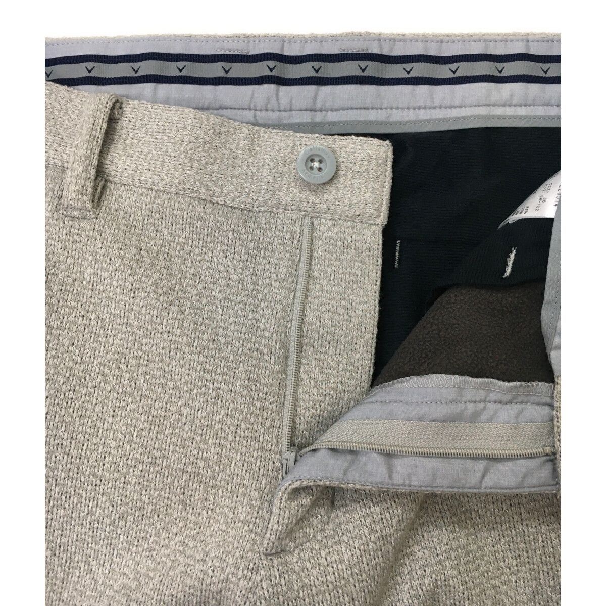 中古 メンズ キャロウェイ Callaway パンツ LL ライトグレー 裏
