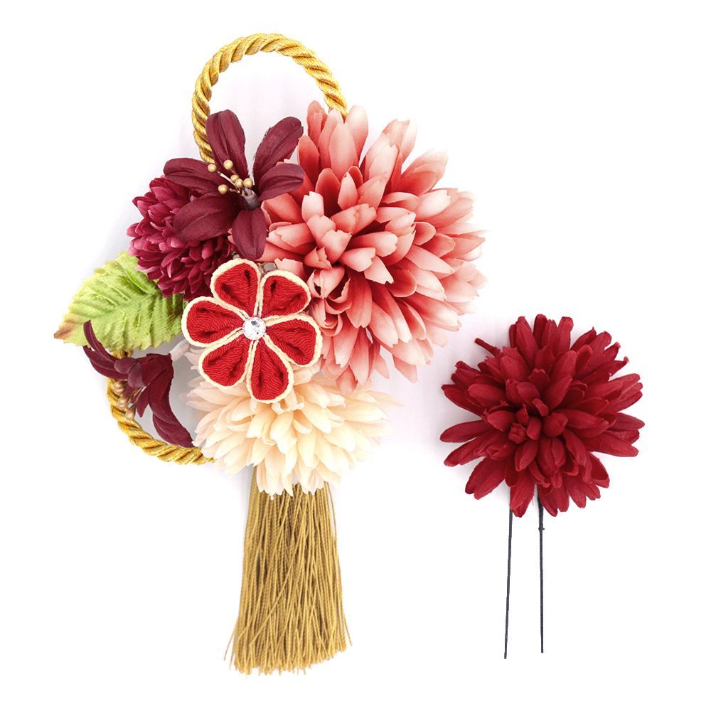 オーダー♡ハロウィンダブルフラワー】ヘアクリップ ヘアピン ベビー