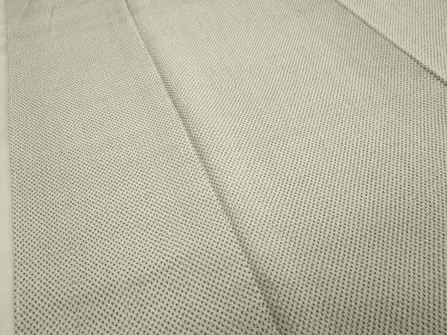 平和屋着物○本塩沢 やまだ織 蚊絣 反端付き 正絹 逸品 未