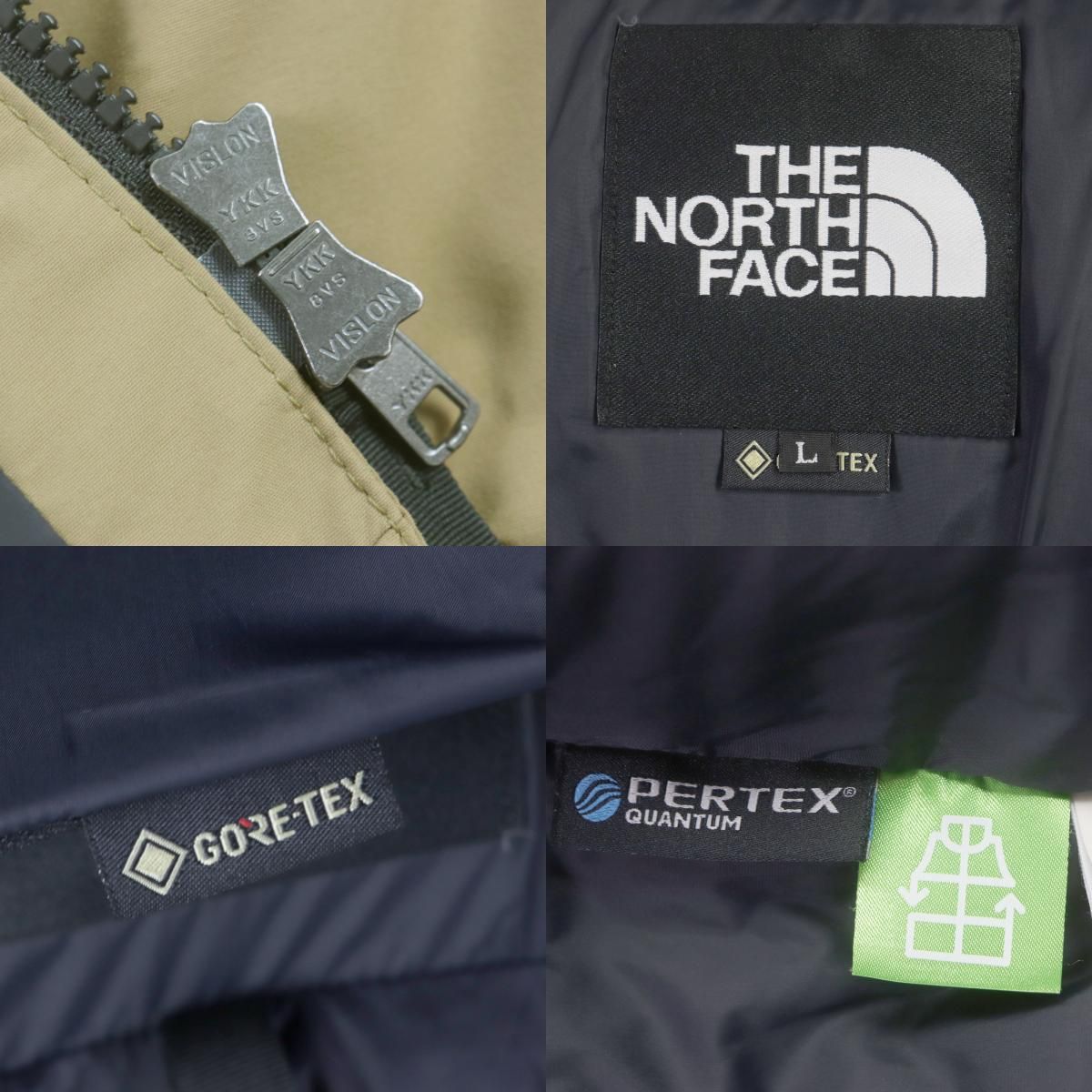 良品▽THE NORTH FACE ザ・ノースフェイス ND91930 Mountain Down Jacket GORETEX PERTEX  フード付き ロゴ刺繍 WZIP ダウンジャケット ブラウン ブラック L 正規品 メンズ - メルカリ