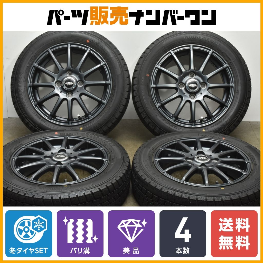 【バリ溝 美品】TEAD 14in 4.5J +45 PCD100 グッドイヤー アイスナビ7 155/65R14 N-BOX N-ONE デイズ サクラ ワゴンR アルト タント