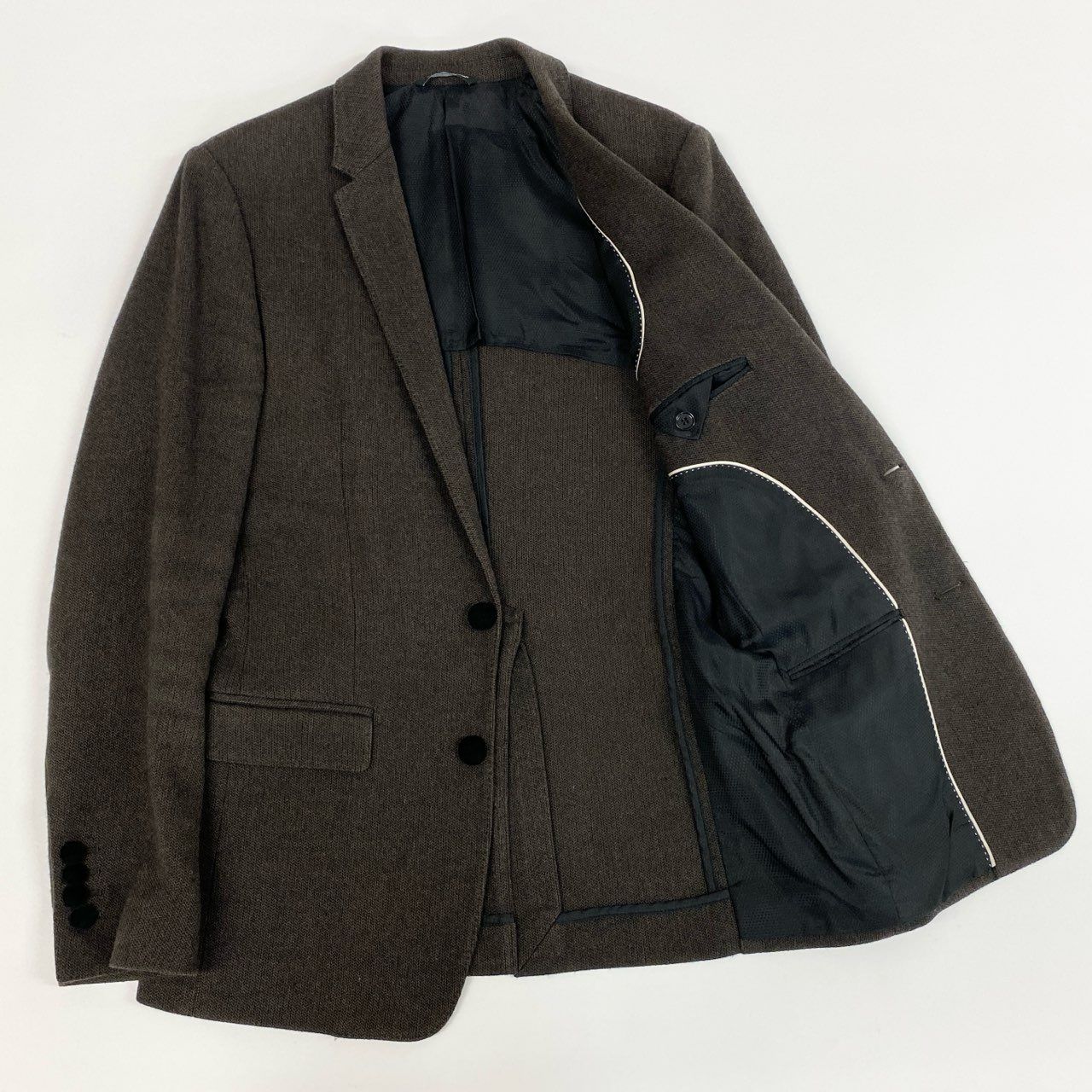 46j3 DOLCE-GABBANA ドルチェアンドガッバーナ イタリア製 MARTINI テーラードジャケット ビジネス G2DL7T 44 ブラウン コットン ウール メンズo07t