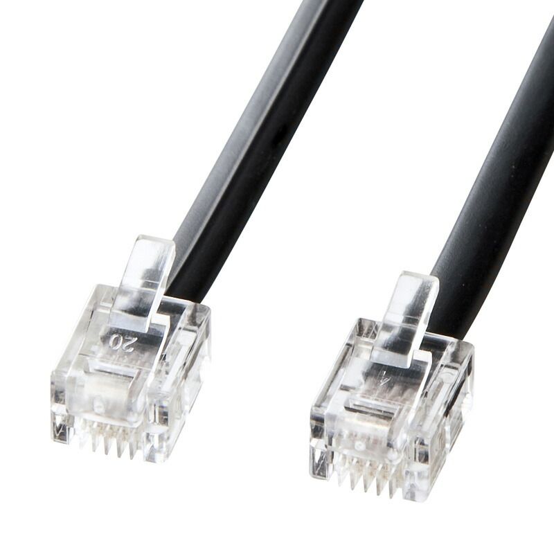サンワサプライ モジュラーケーブル ブラック 30m TEL-N1-30BKN2 (1点)
