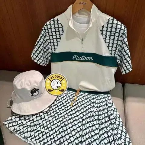 MALBON GOLF マルボンゴルフ パータン 録音 半袖 スカート セット 丸め 衣類