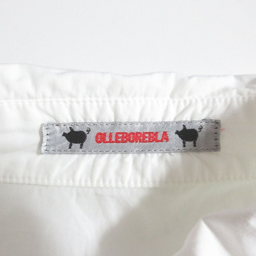 美品 OLLEBOREBLA アルベロベロ オレボレブラ ぶたさん ギンガムチェック ポケット付き シャツ ホワイト レディース 古着 中古 美品 OLLEBOREBLA アルベロベロ オレボレブラ ぶたさん ギンガム