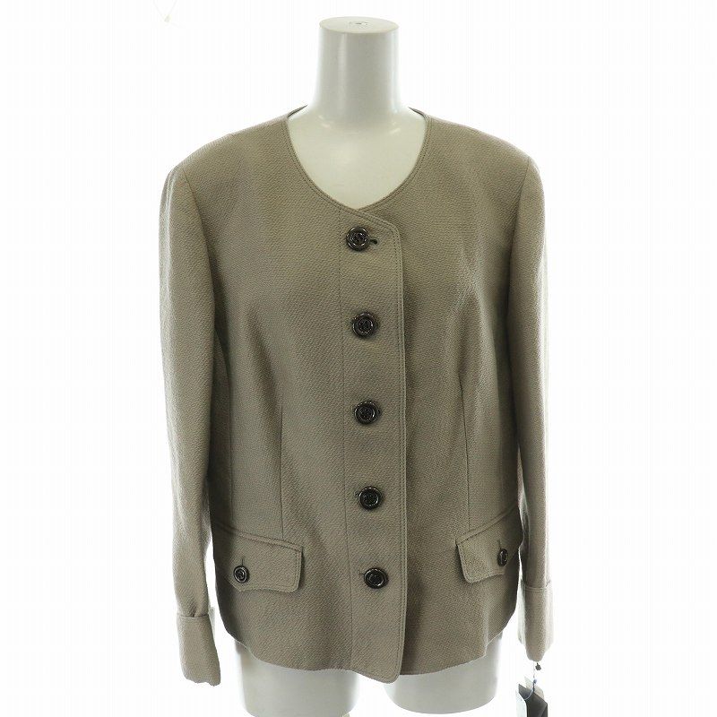 バーバリー ロンドン BURBERRY LONDON ノー ジャケット ブレザー メタルボタン 44 XL グレー |MW GY18
