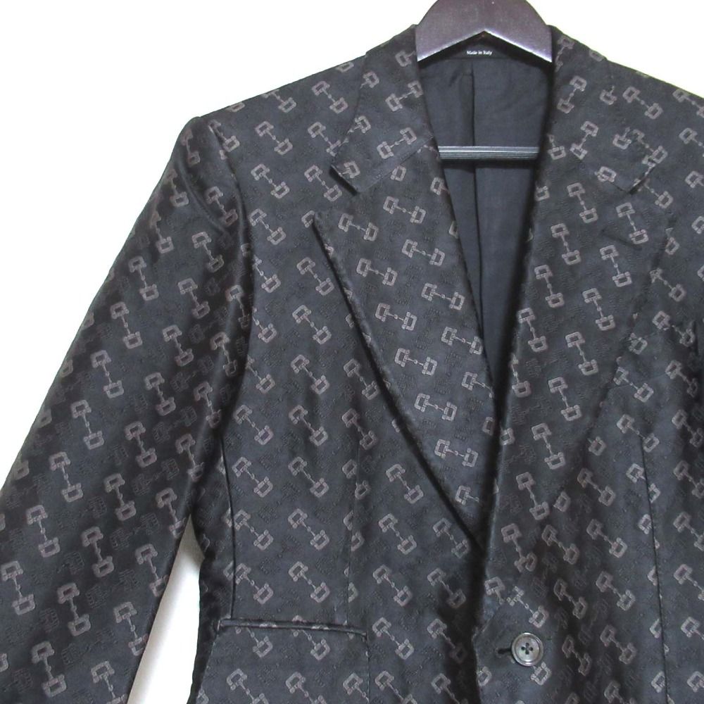 美品 GUCCI グッチ トムフォード期 ホースビット柄 ジャガード シェル