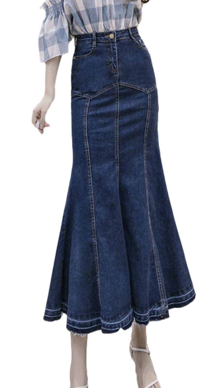 ロング マーメイド ハイウエスト レディース スカート 5サイズ セレクト] 2色 [ビーエヌワン